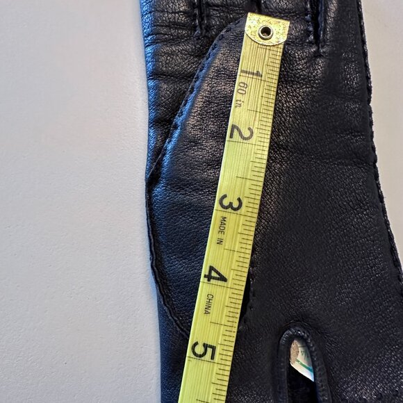 Women's Winter Leather Gloves sz 7.5 - Matt Black - Picture 9 of 11